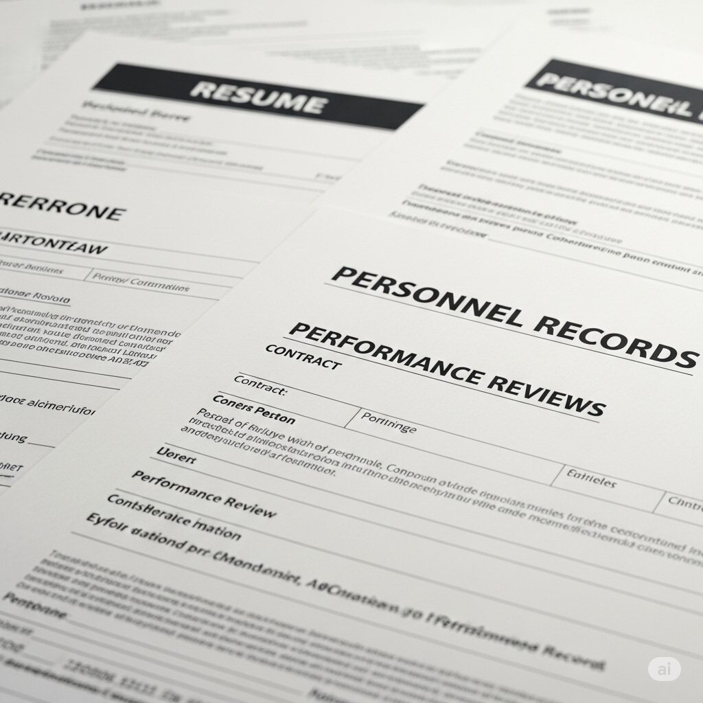 Paper requests for employment files.